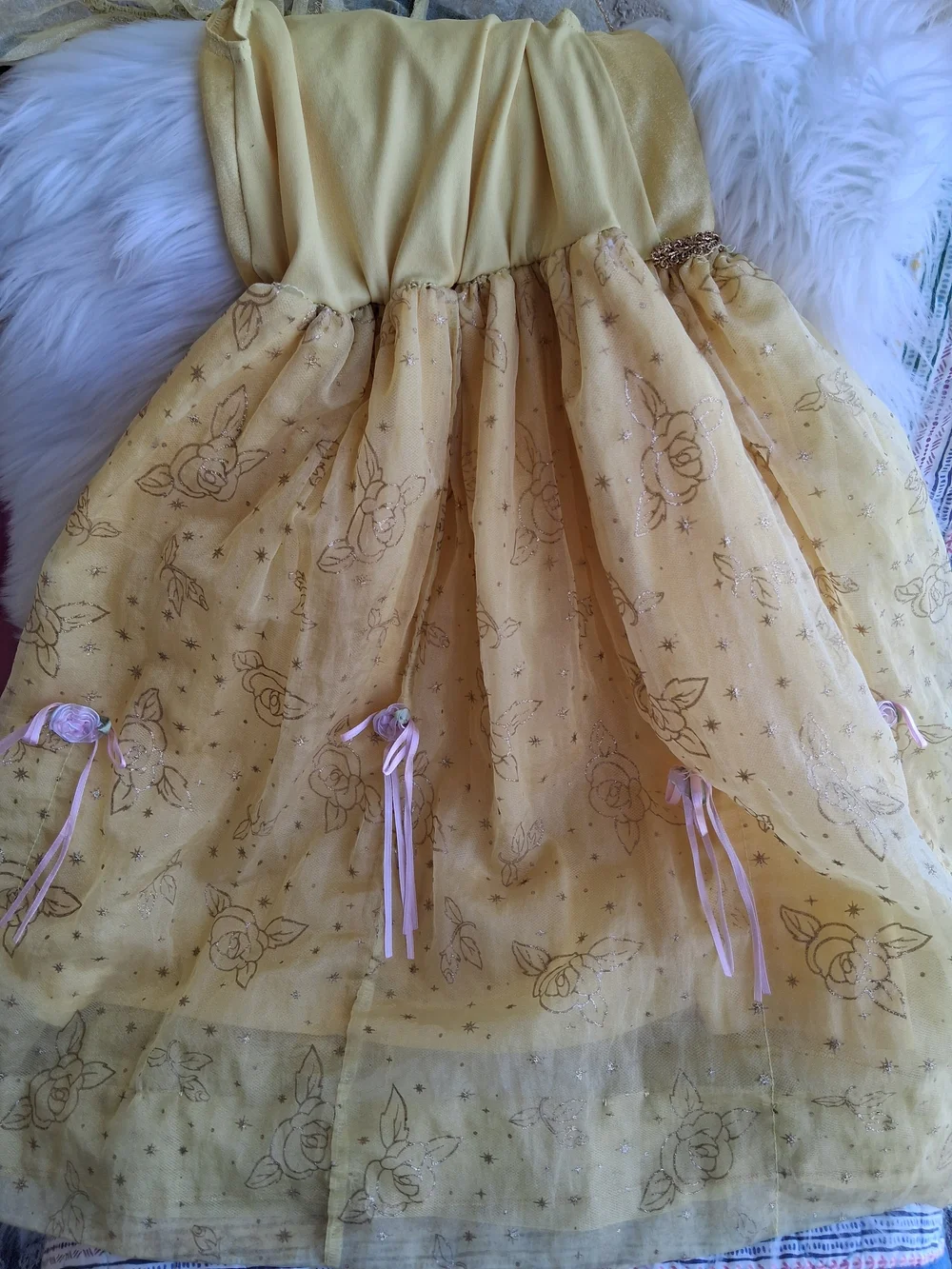 Disney Gold  Belle  Princess Dress Costume